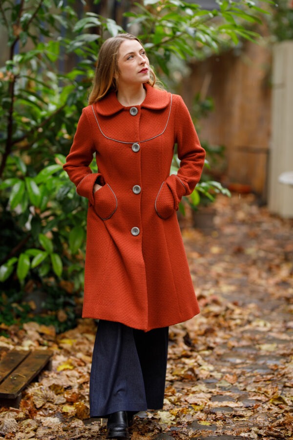 Manteau Franca brique-orange – Image 2