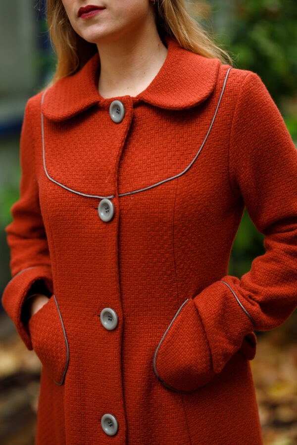 Manteau Franca brique-orange – Image 3