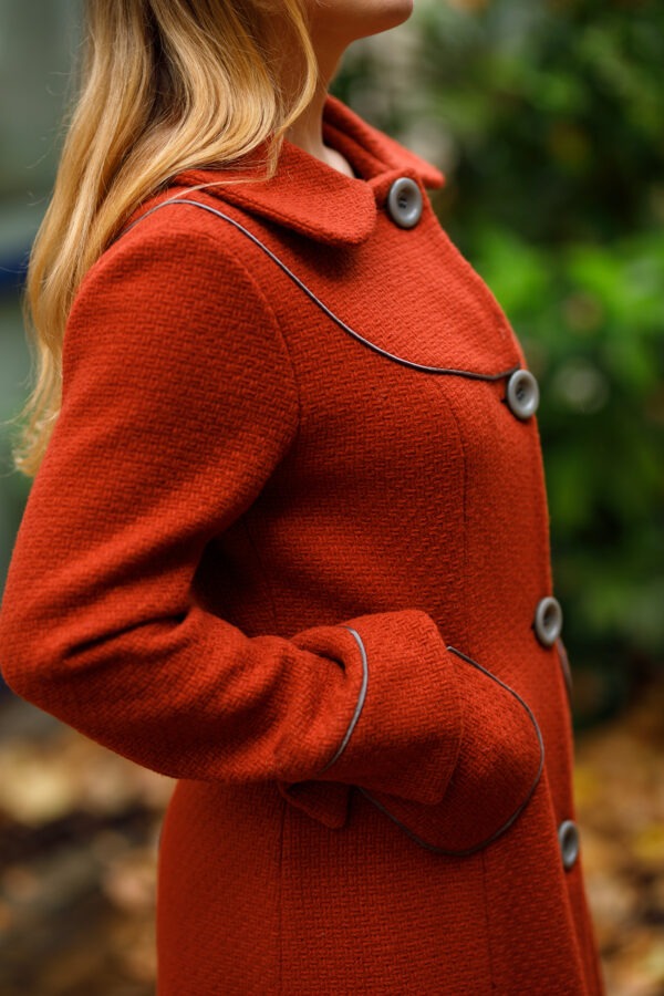 Manteau Franca brique-orange – Image 4