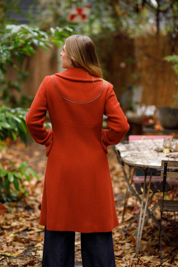 Manteau Franca brique-orange – Image 5