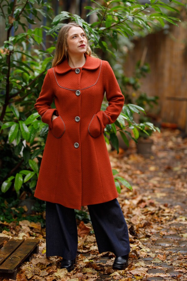 Manteau Franca brique-orange